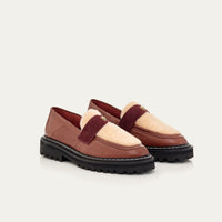 Mocassins Mia en cuir et peau lainée - Ecorce