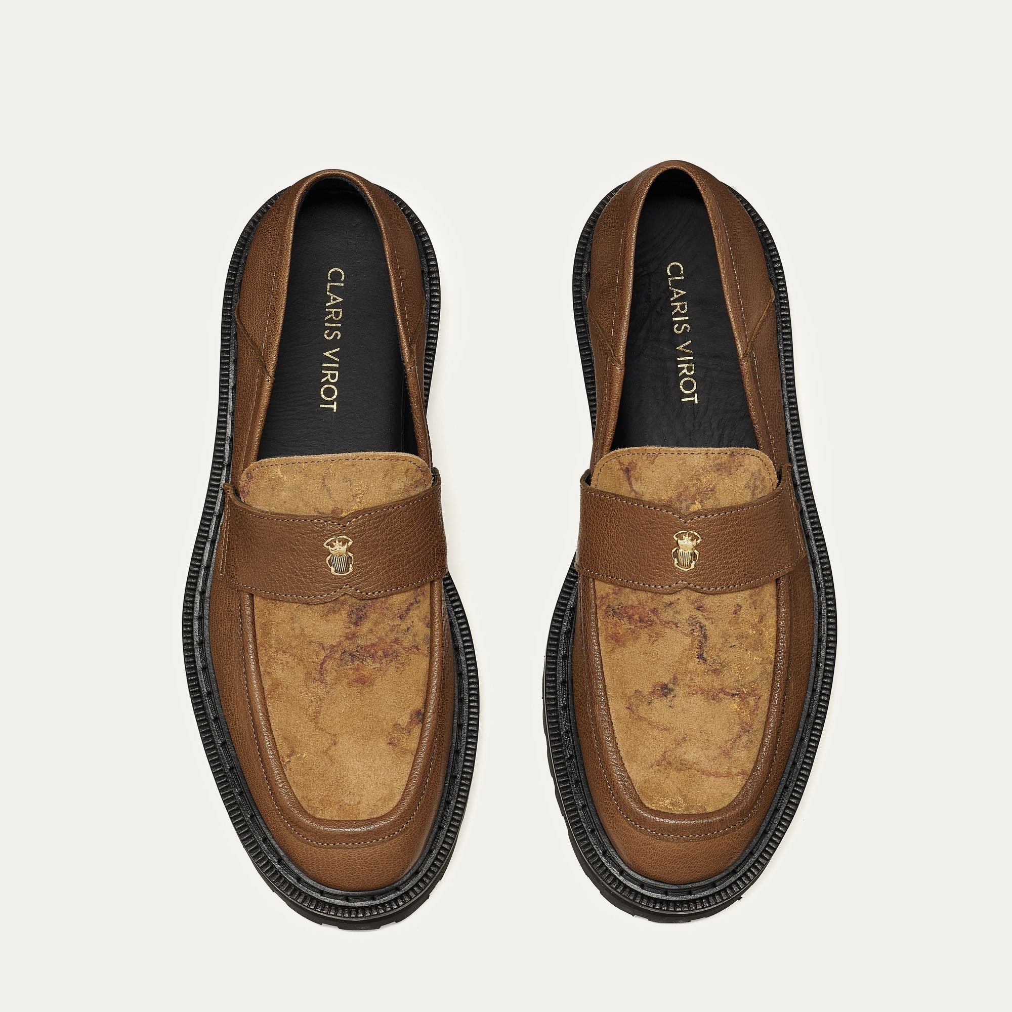 Mocassins Mia en cuir - Kaki