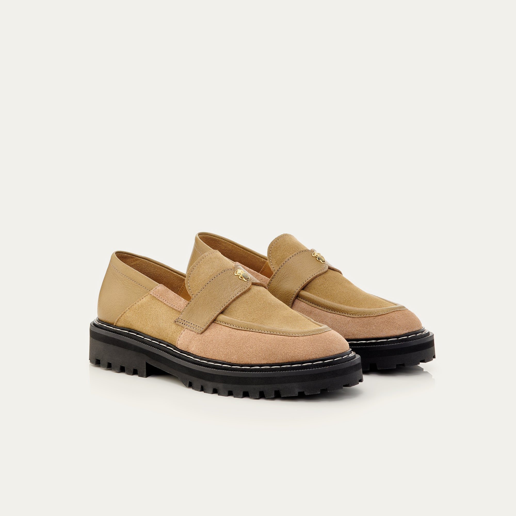 Mocassins Mia en cuir - Olive