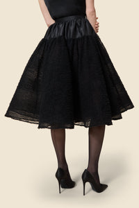 Black / DEGRADE MIDI SKIRT