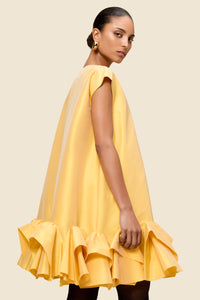 Yellow / TUCK UP MINI DRESS
