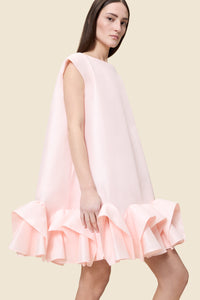 Peach / TUCK UP MINI DRESS