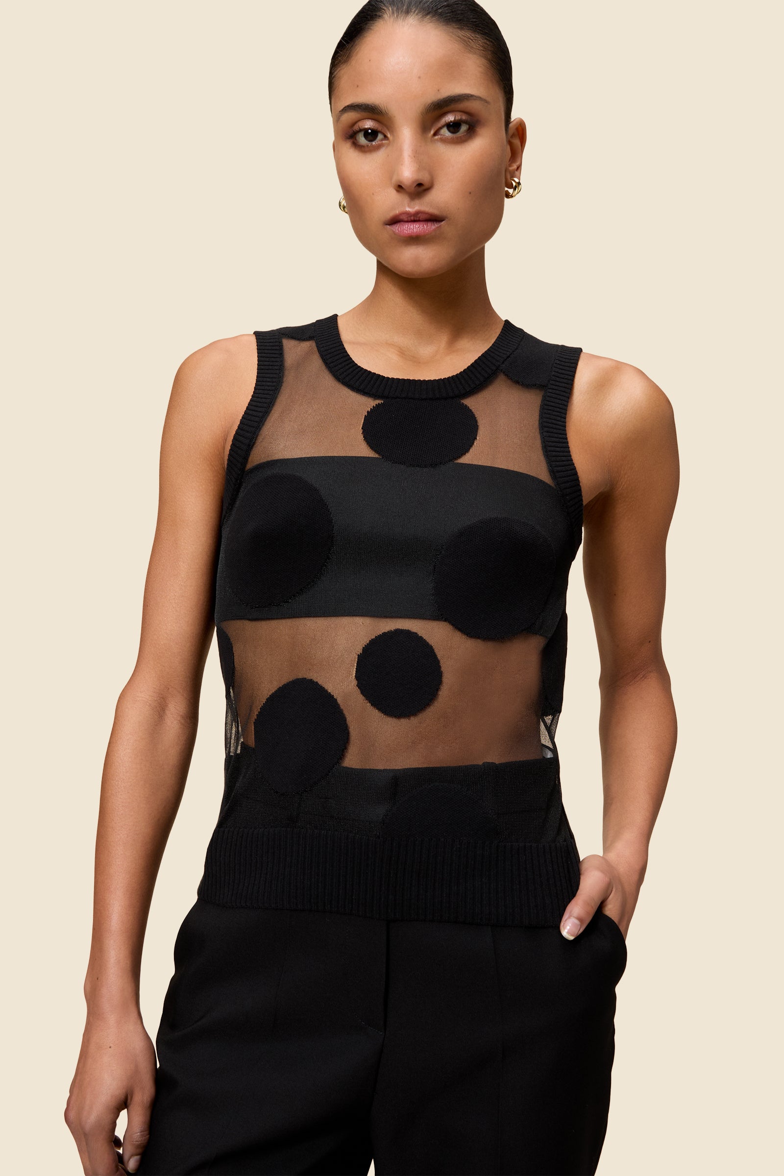 Black / POLKADOT SPENCER