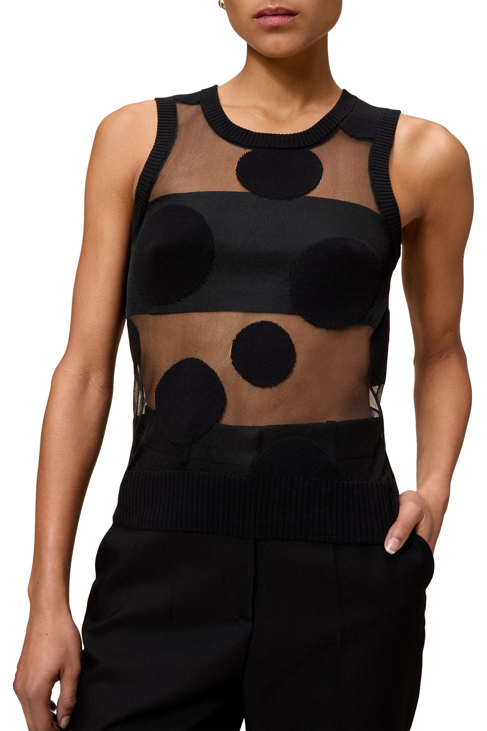 Débardeur à pois - Black