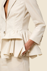 Stone / TUCK UP BLAZER