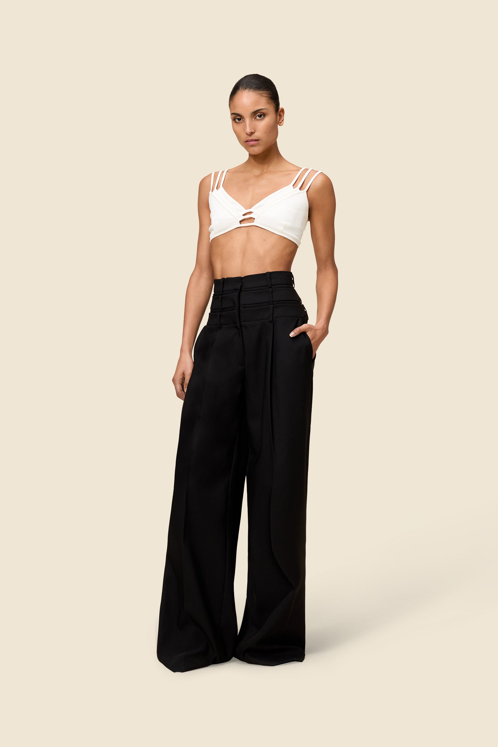 White / TRIPLE LAYER BRALETTE
