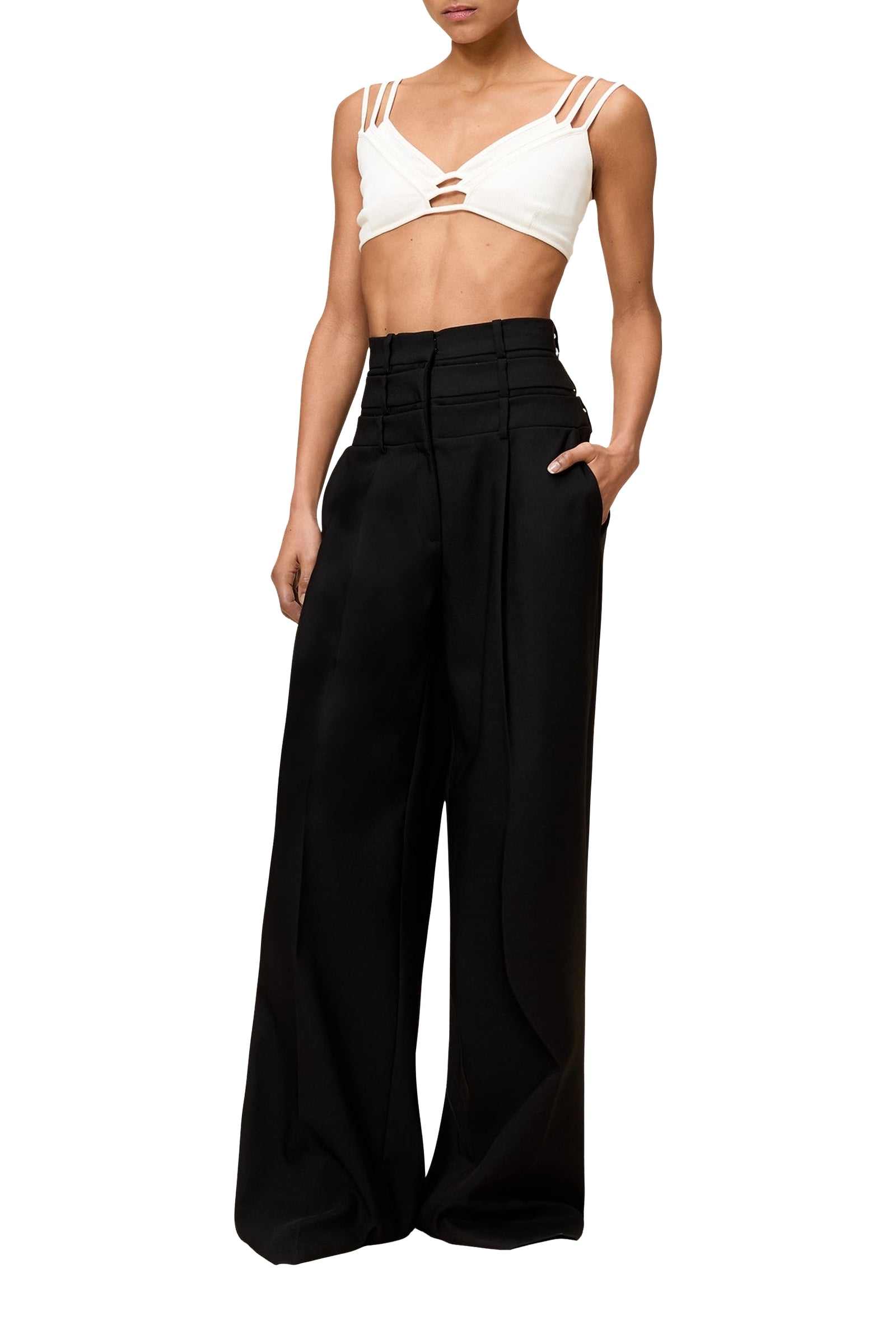 Bralette triple bretelles - White