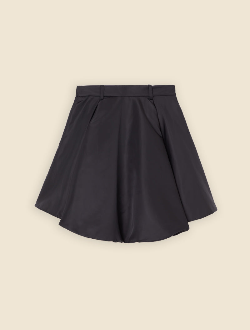 Black / PADDED MINI SKIRT