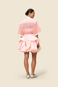 Peach / TUCK UP MIDI SKIRT