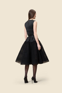 Black / DEGRADE MIDI SKIRT