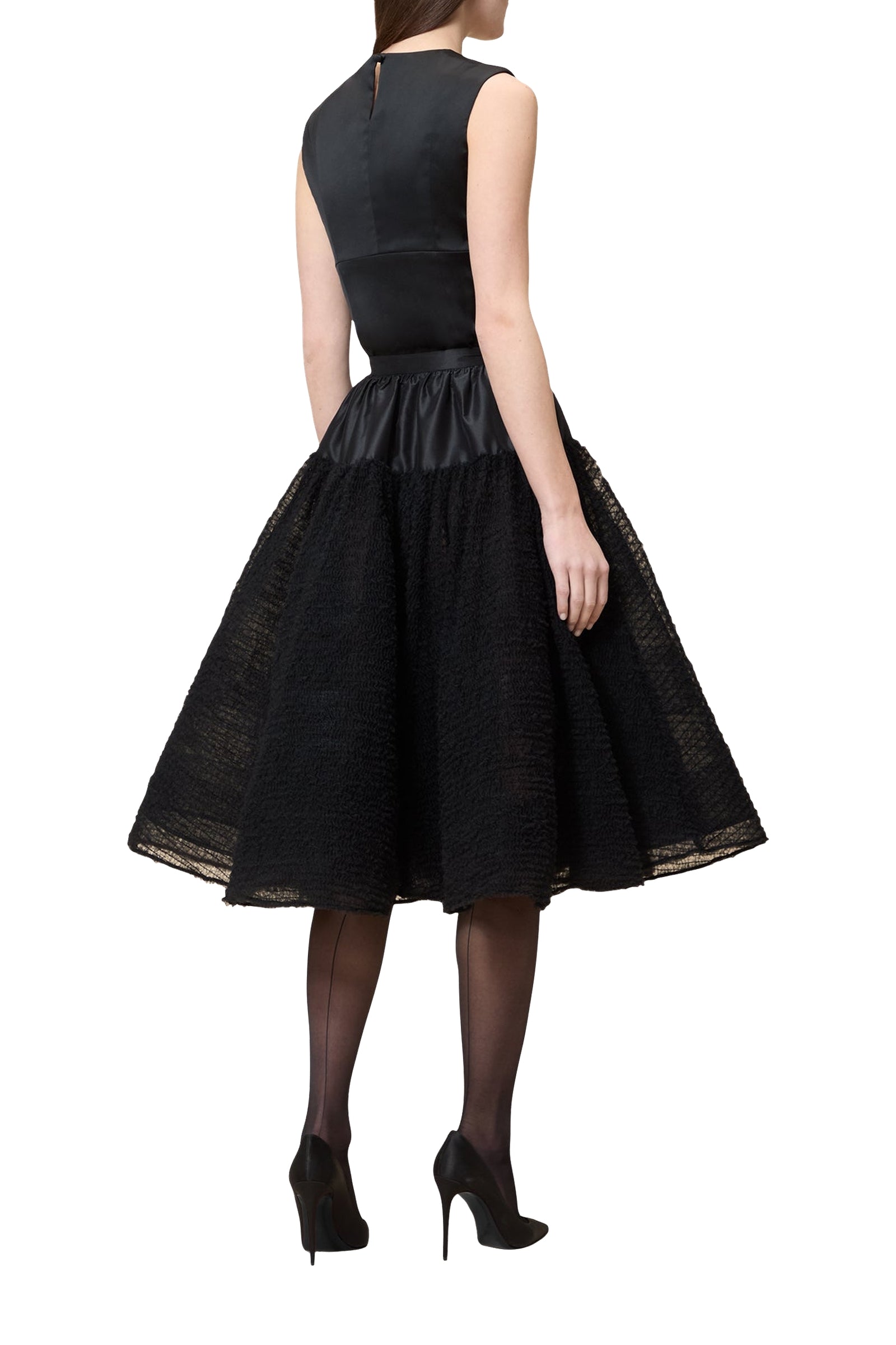 Black / DEGRADE MIDI SKIRT