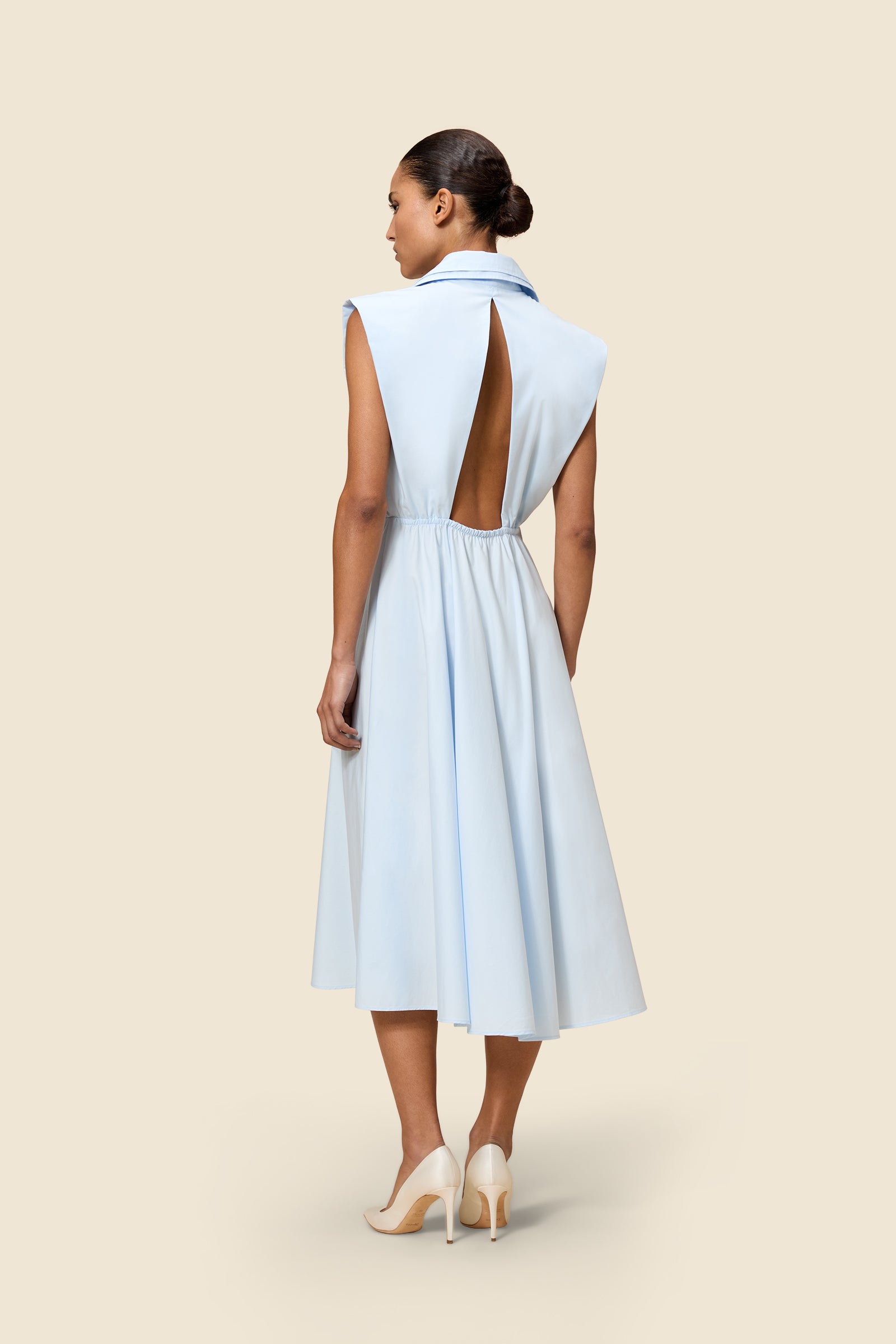 Light Blue / MULTI LAYERS SHIRT DRESS