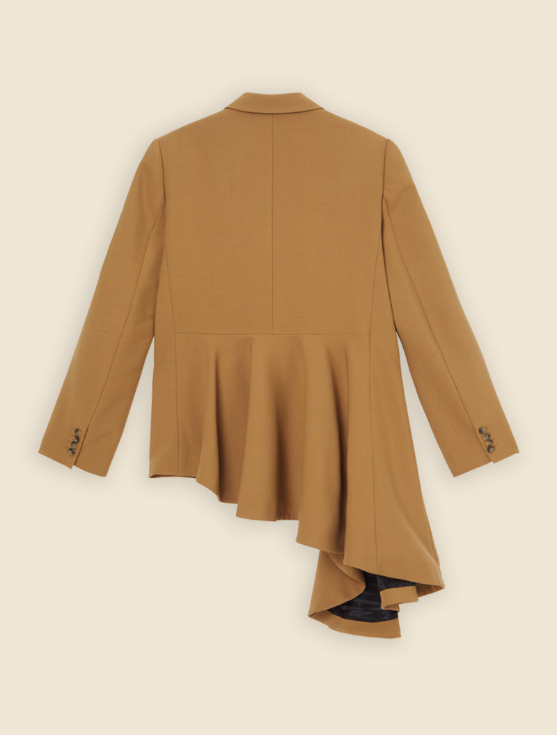 Brown / ASYMMETRIC BLAZER