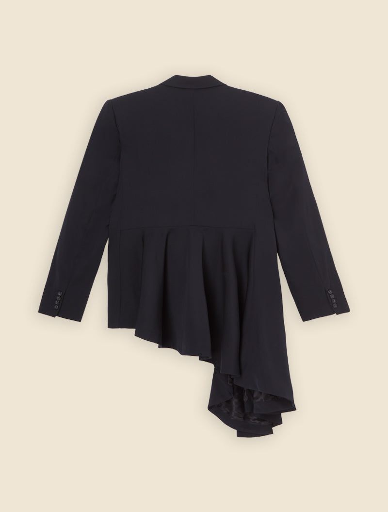 Black / ASYMMETRIC BLAZER