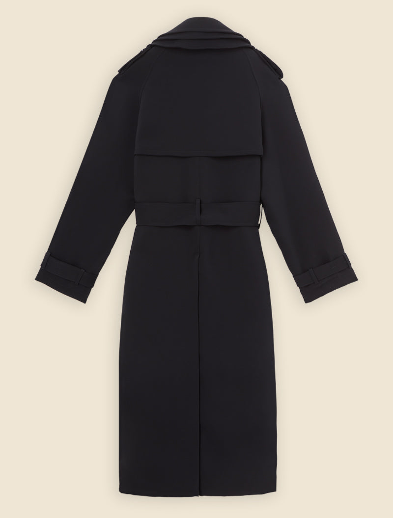Black / MULTI LAYER TRENCHCOAT