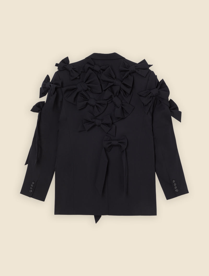 Black / BOW BOUQUET BLAZER