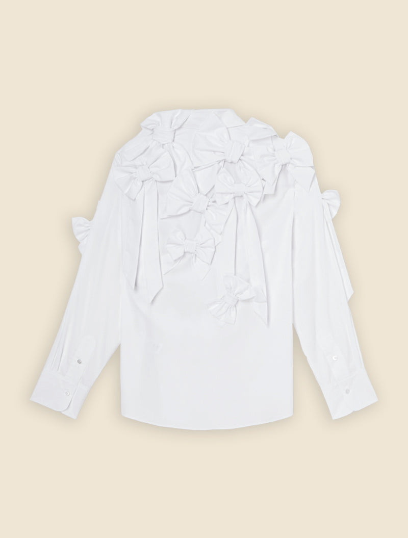 White / BOW BOUQUET SHIRT