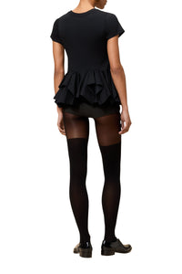 T-shirt à volants - Black