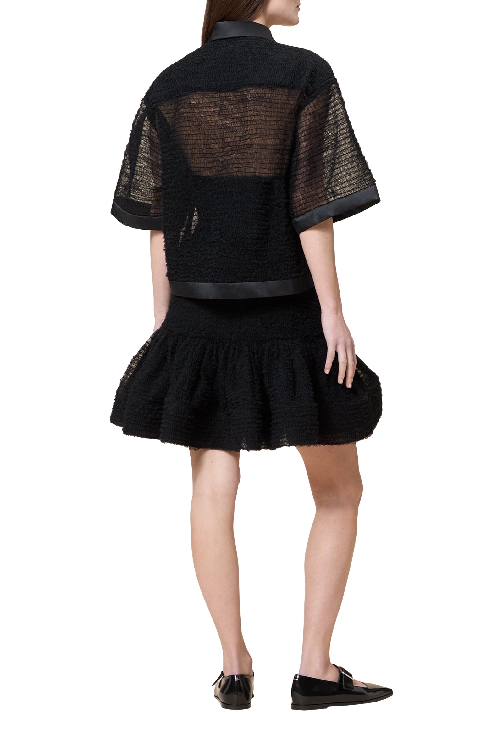 Chemisier en tulle dégradé - Black