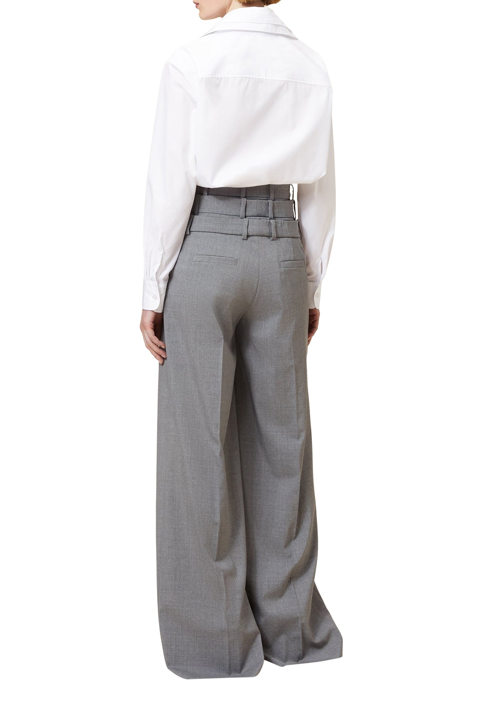 Pantalon à superposition en laine - Grey