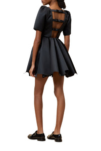 Robe courte dos noué - Black