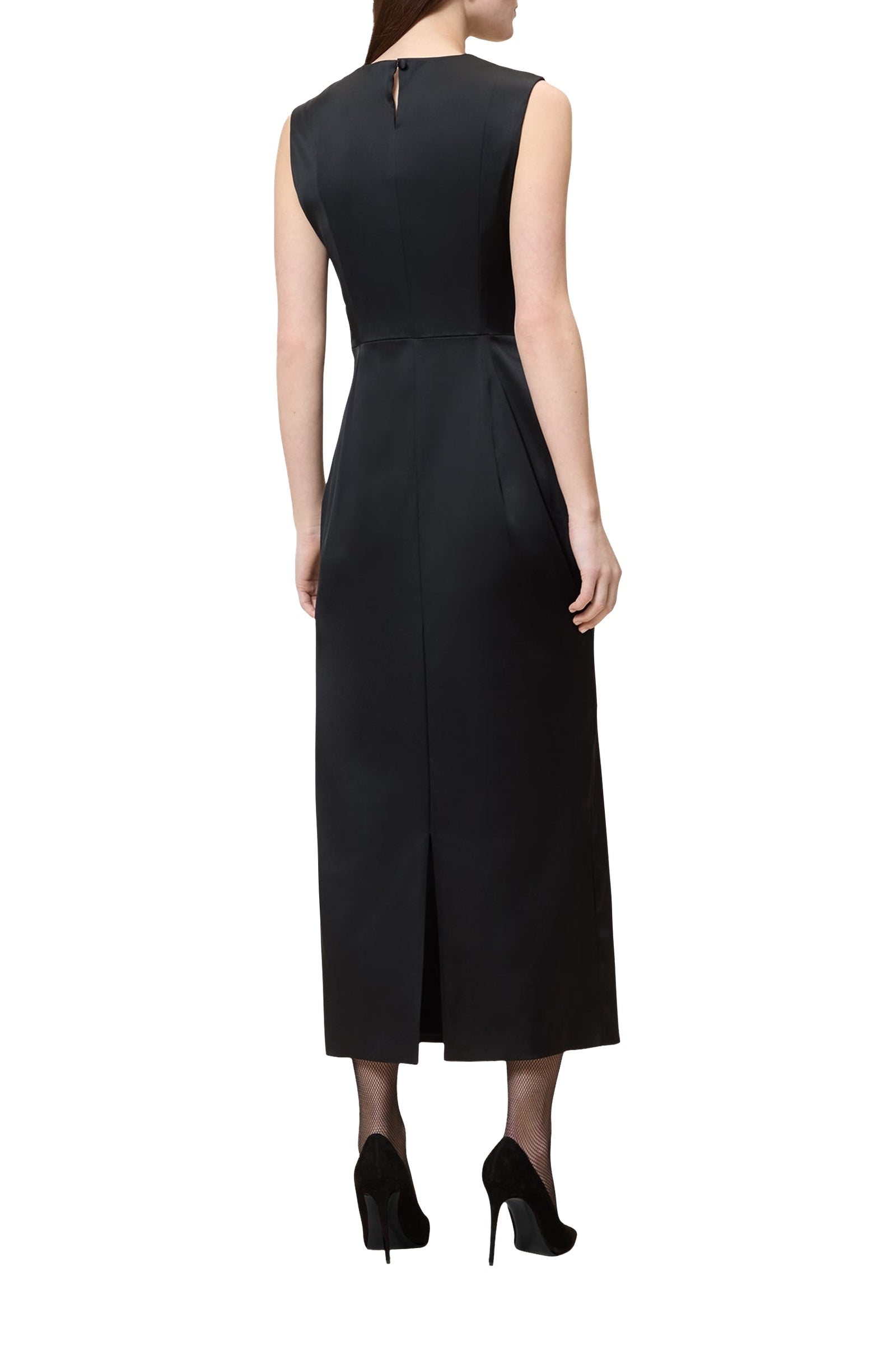 Robe longue plissée - Black