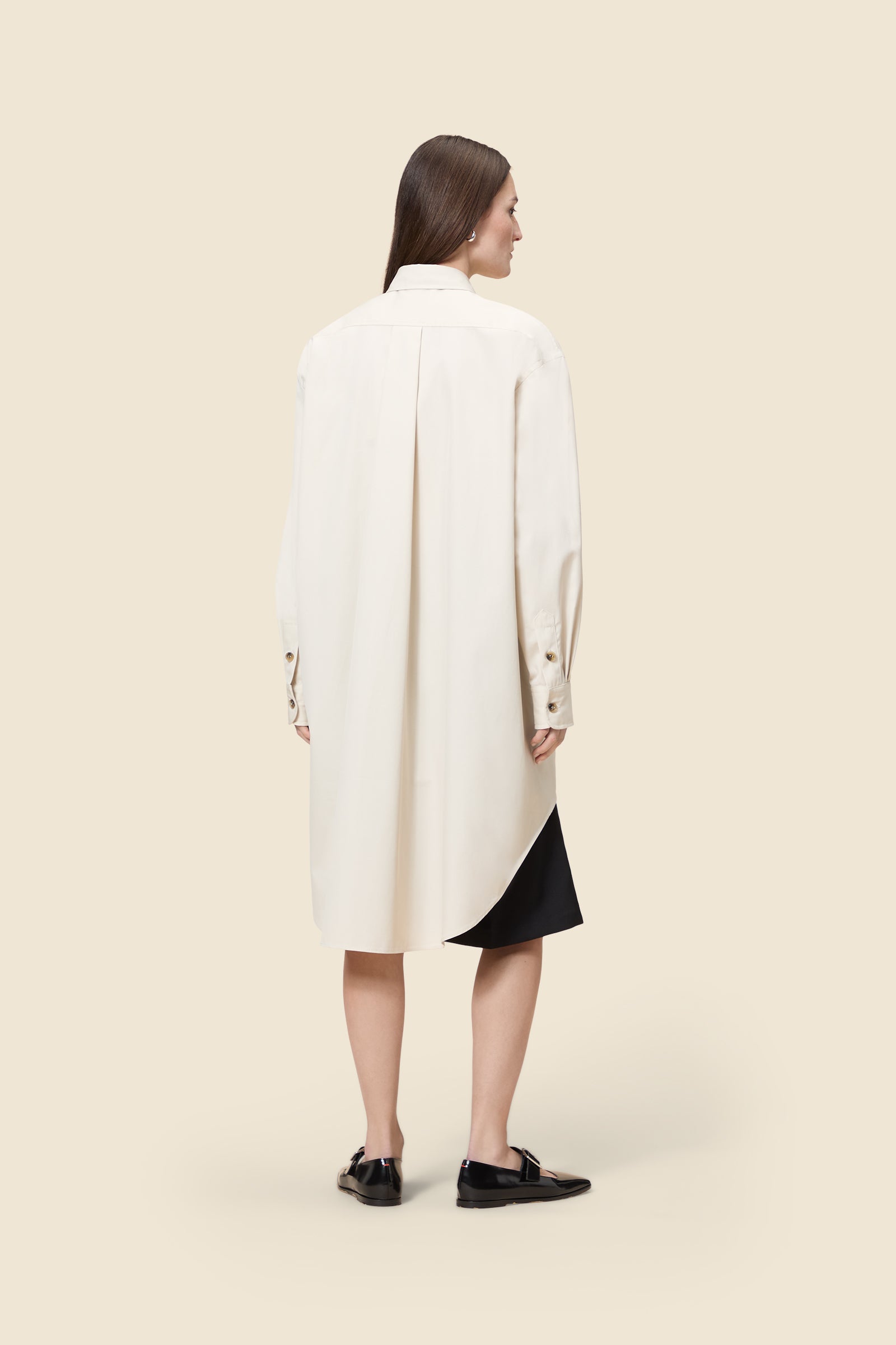 Stone / KNOTTED SHIRT DRESS