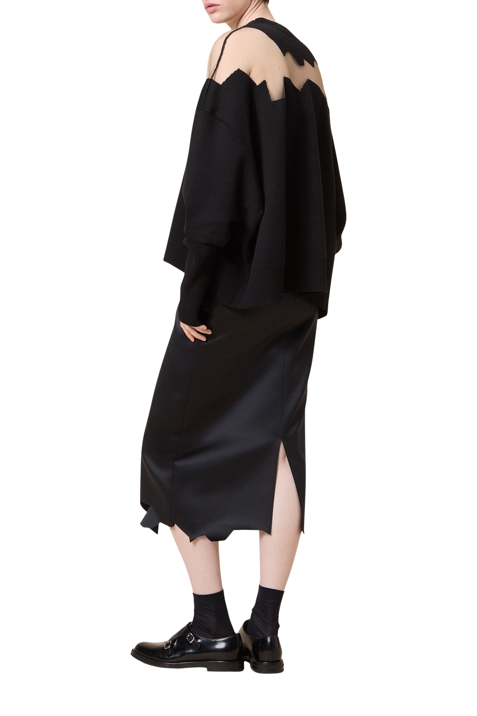 Pull oversize en laine - Black