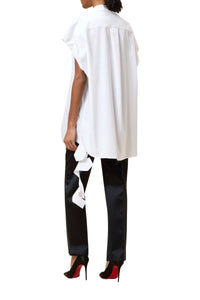 Chemise oversize sans manches - White