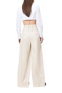 Chemise courte plissée - White