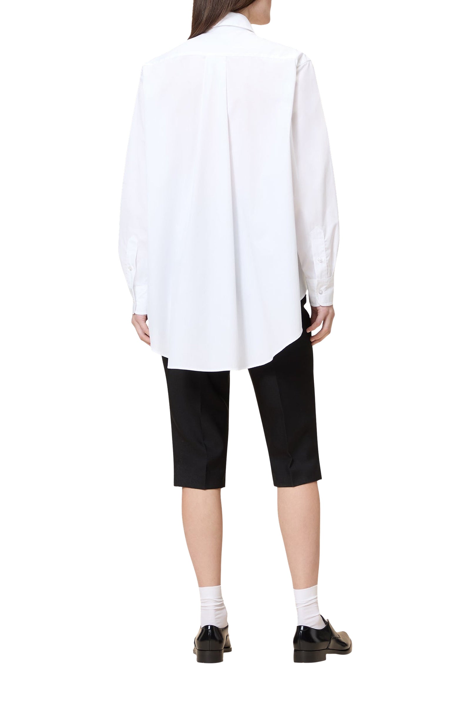 Chemise nouée asymétrique - White