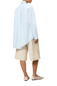 Chemise nouée asymétrique - Light Blue
