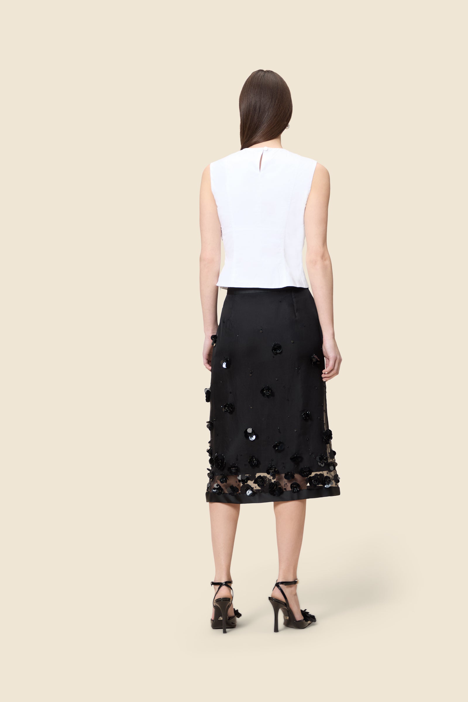 White / PLEATED BLOUSE