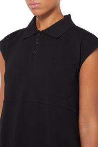 Robe polo à l'envers - Black