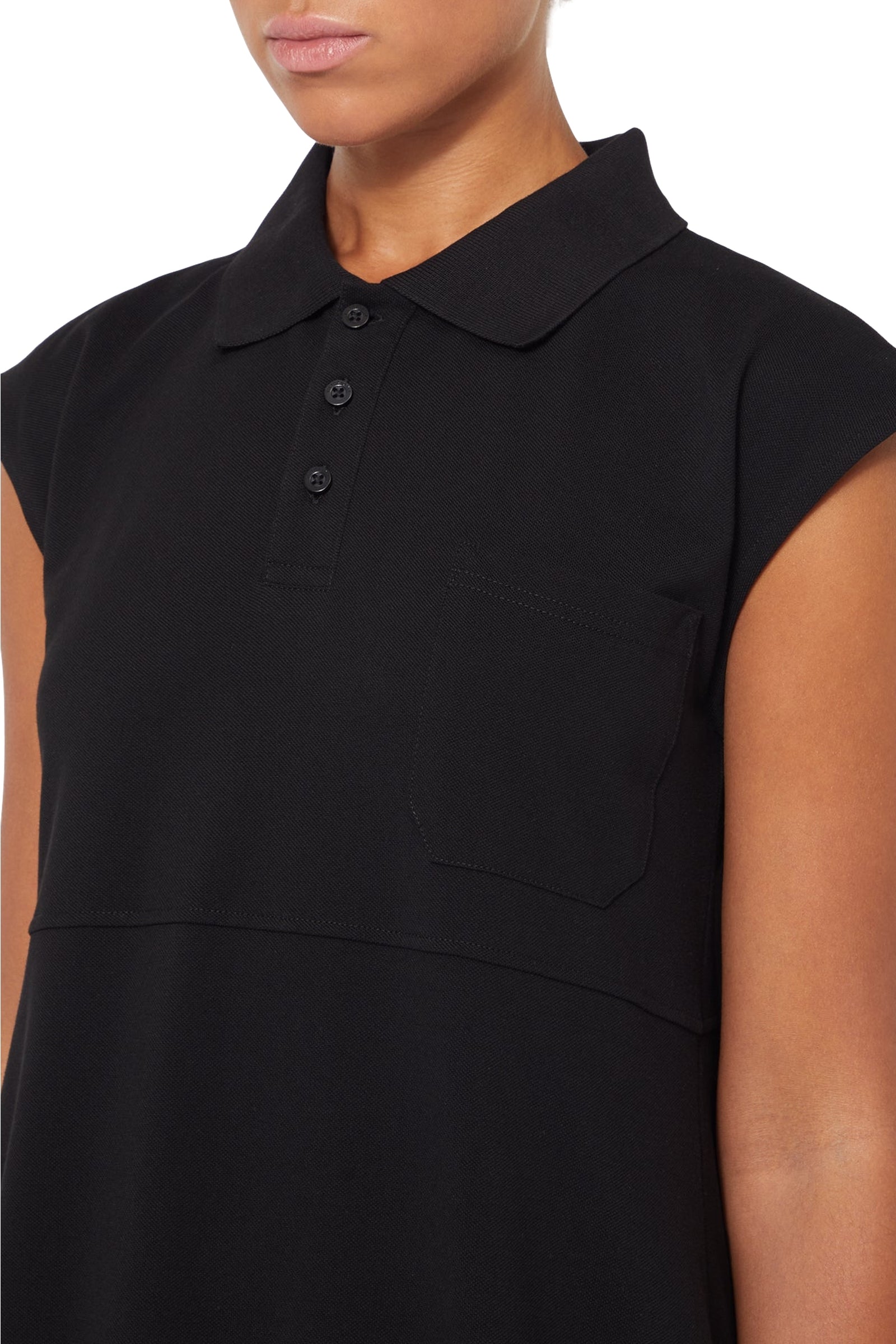 Robe polo à l'envers - Black