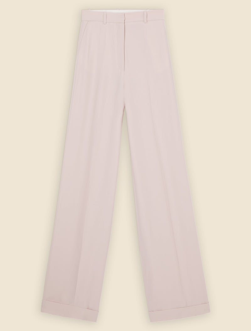 Pink / TAILORED CUFF TROUSERS