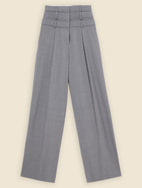 Grey / MULTI LAYERED TROUSERS