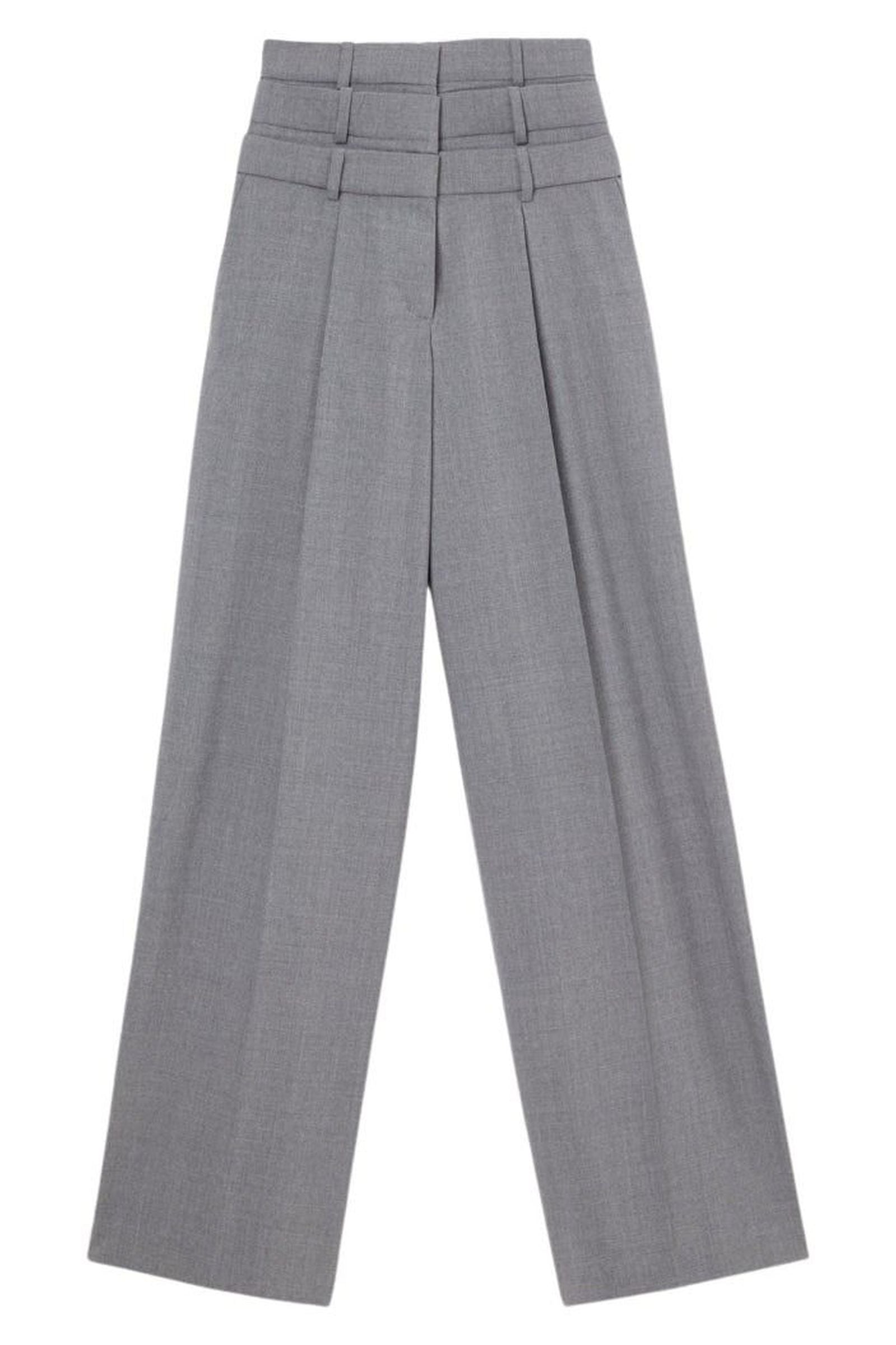 Grey / MULTI LAYERED TROUSERS