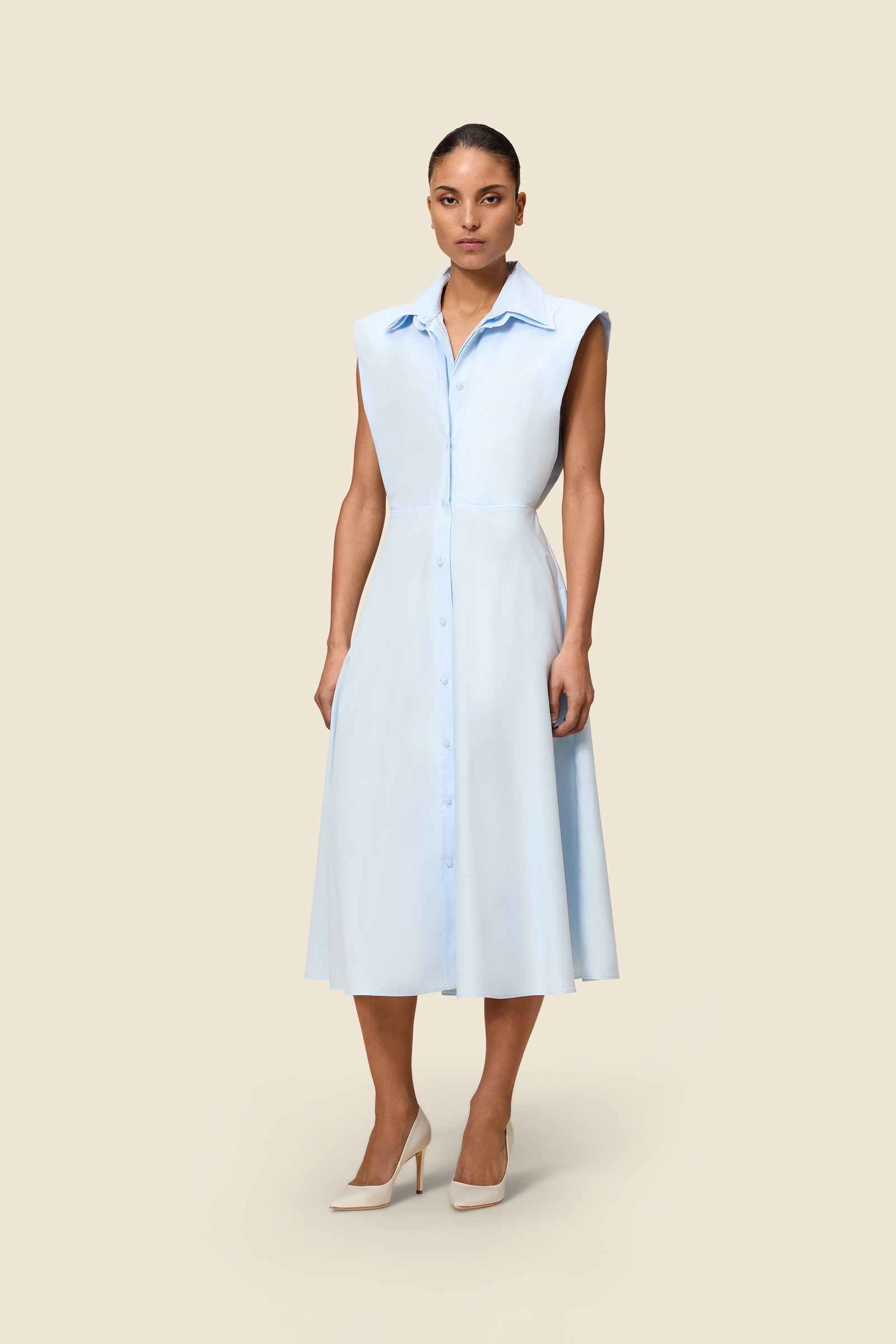 Light Blue / MULTI LAYERS SHIRT DRESS