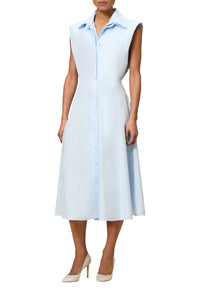 Robe chemise à dos nu - Light Blue