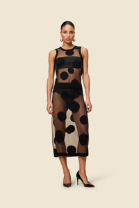 Black / POLKADOT SKIRT
