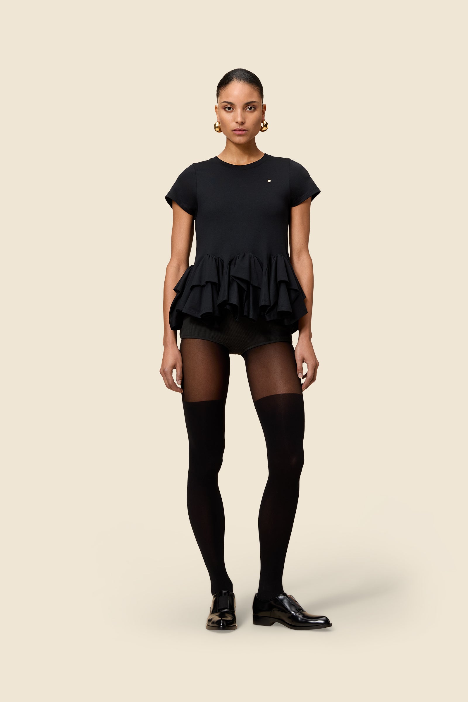 Black / TUCK UP T-SHIRT