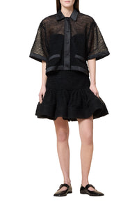 Chemisier en tulle dégradé - Black