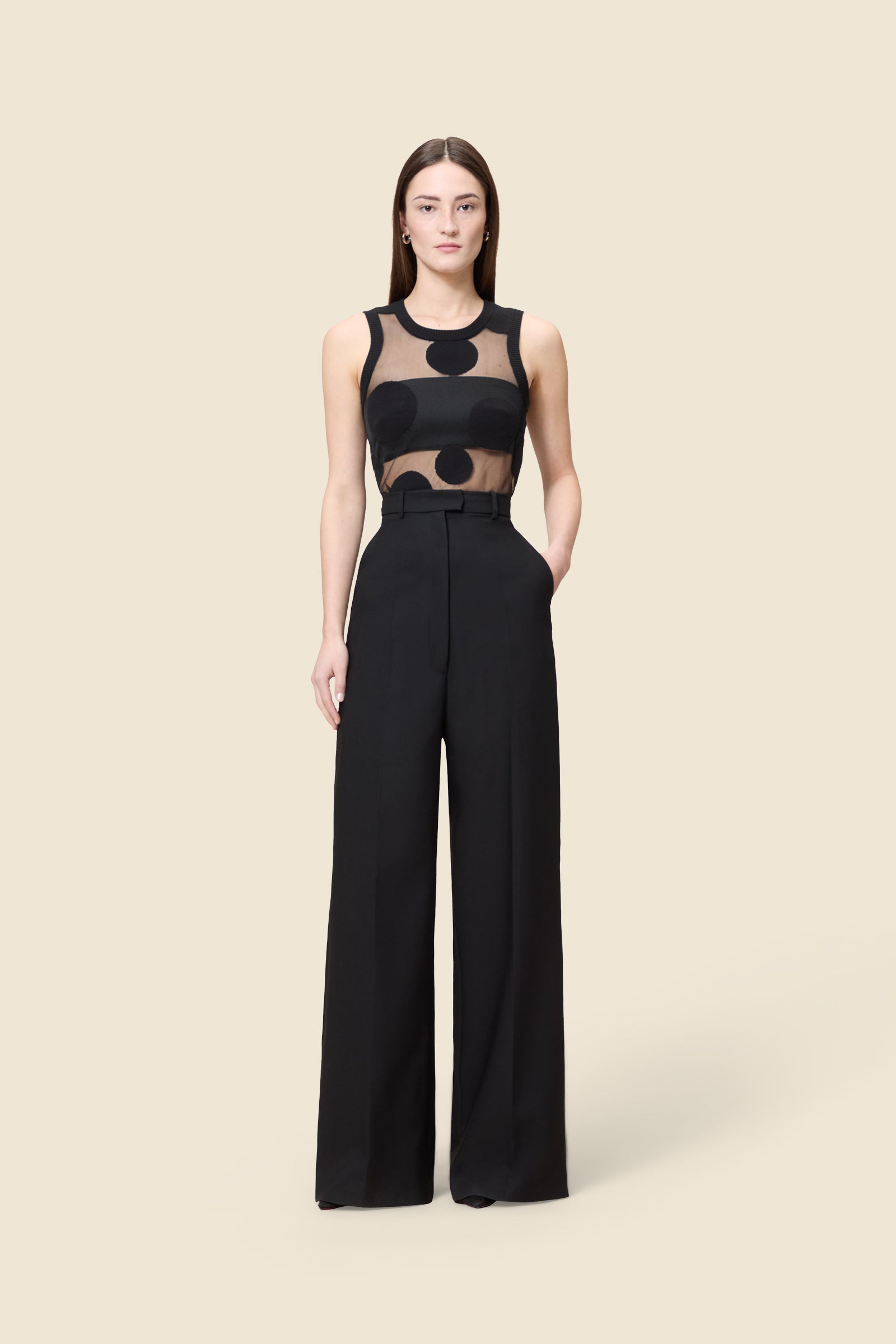 Black / EXTRA HIGH WAISTED PANTS