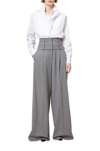 Pantalon à superposition en laine - Grey