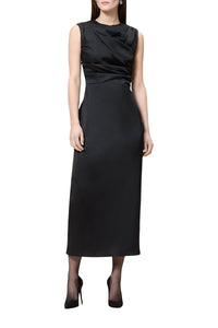Robe longue plissée - Black