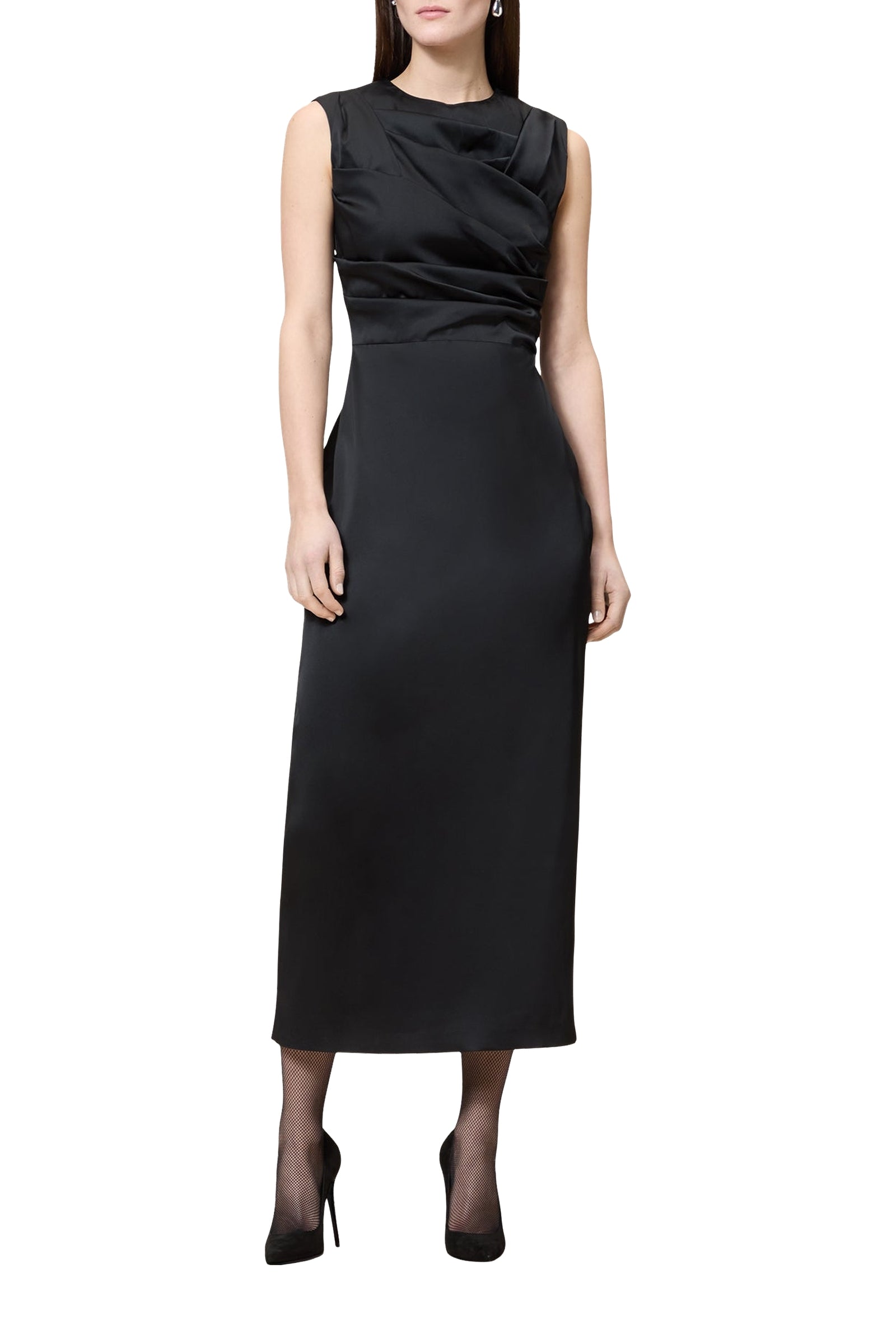 Robe longue plissée - Black