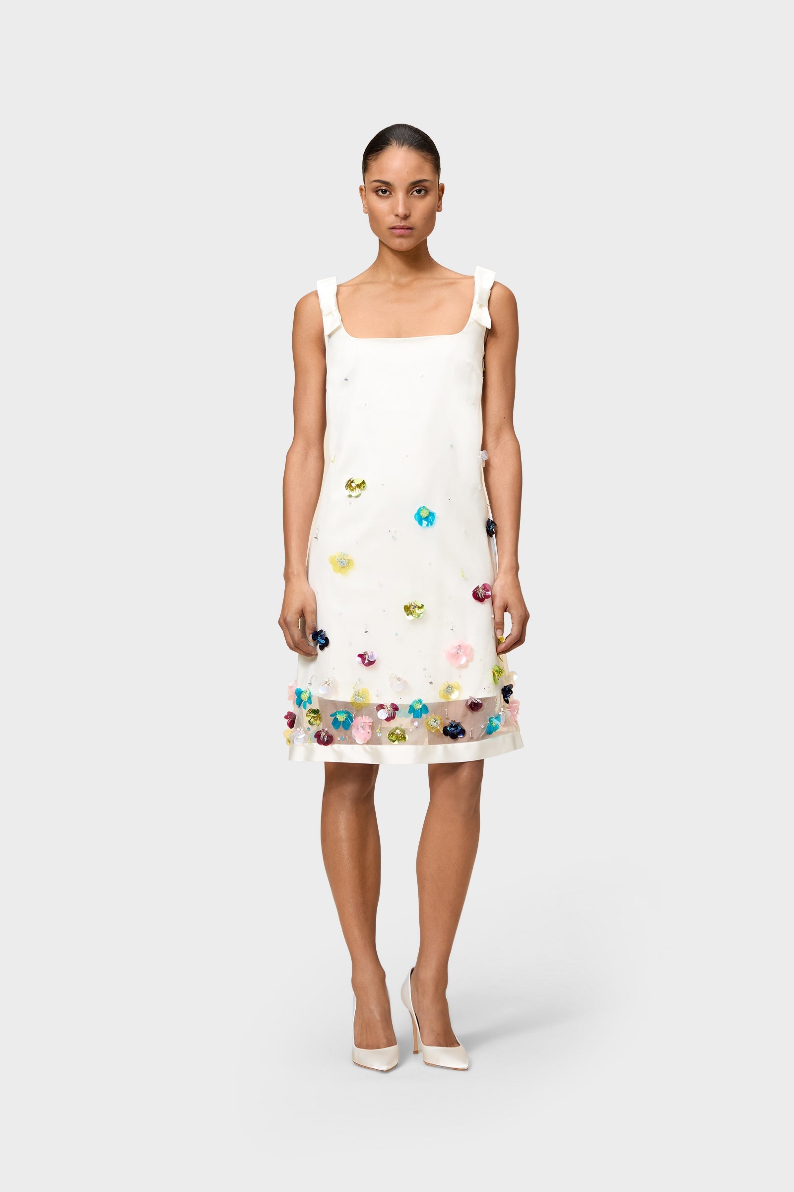 Multi / EMBROIDERED MINI DRESS