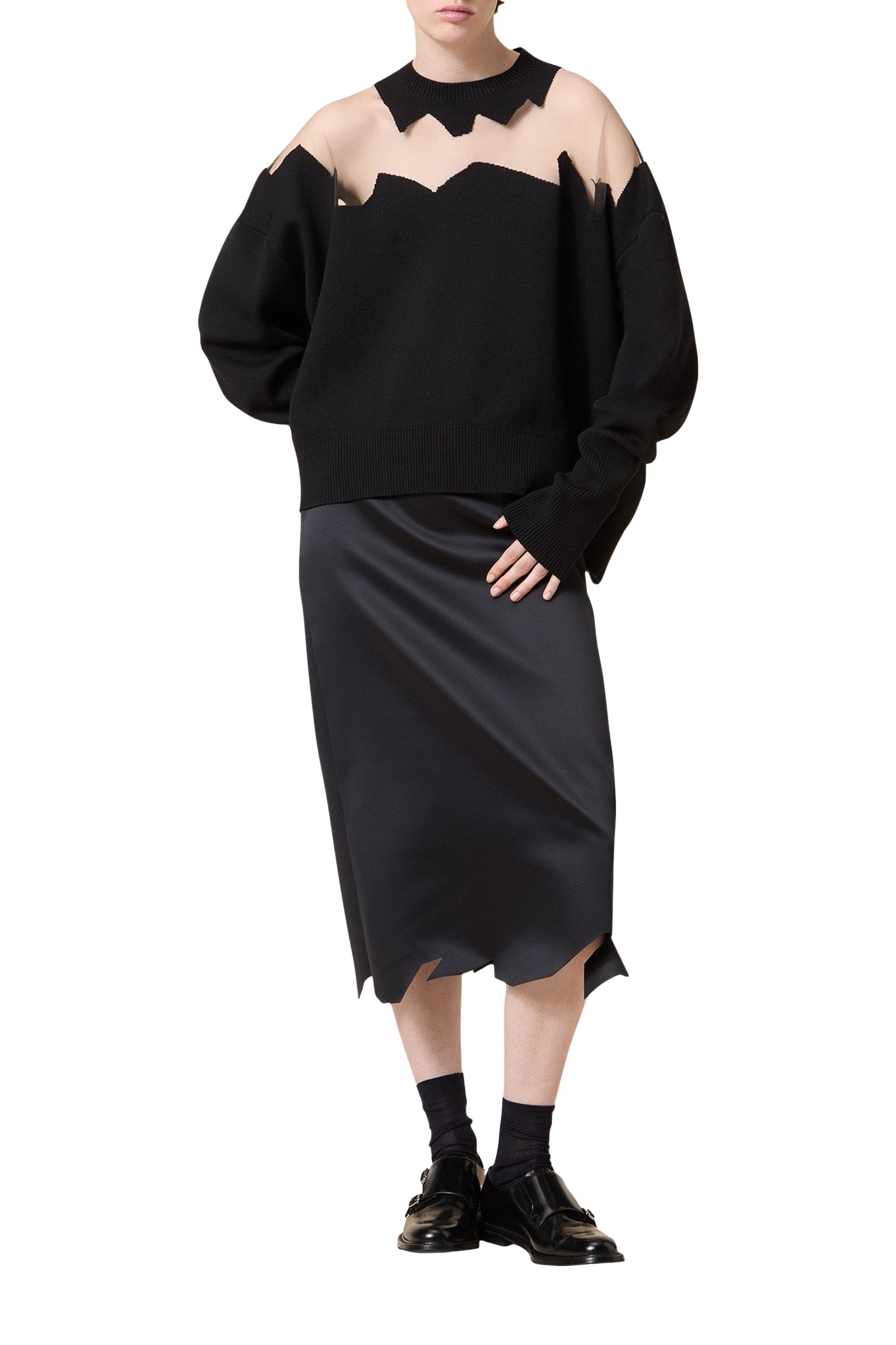 Pull oversize en laine - Black