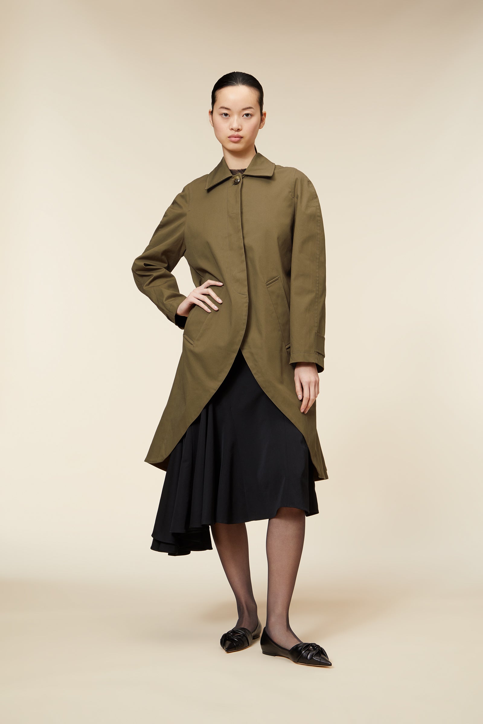 Brown / GODET TRENCHCOAT